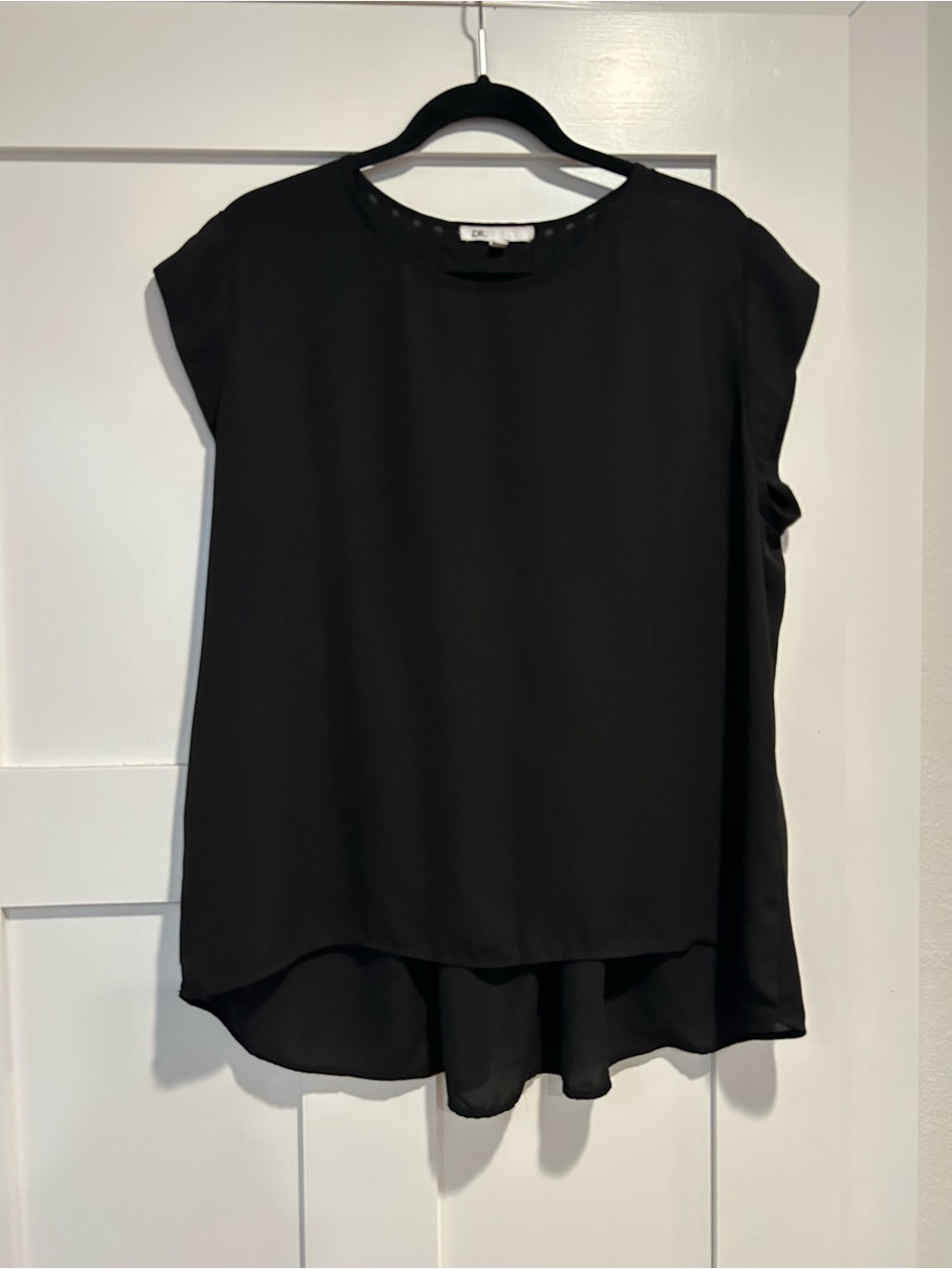DR2 Black Cap-Sleeve Layered Tunic